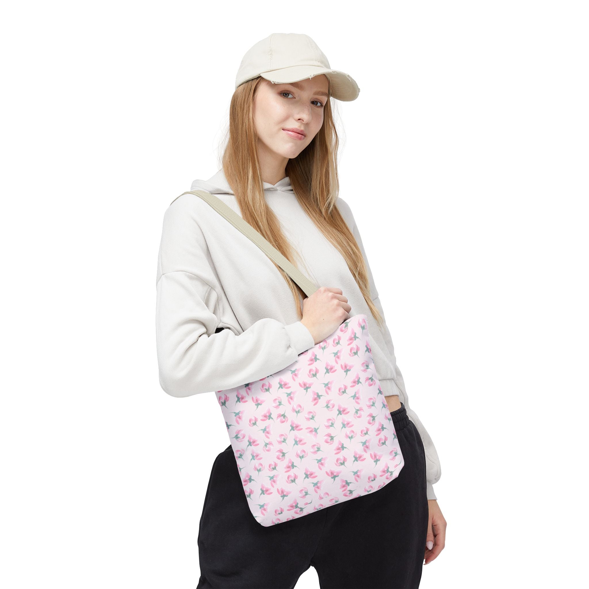 Customizable: Chic Floral Tote Bag, Versatile Shopping Bag, Pretty Grocery Tote, Cute Beach Bag, Stylish Gift for Her