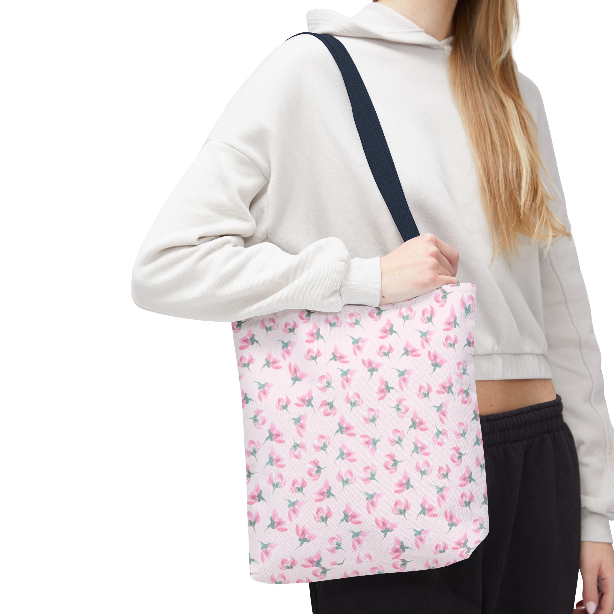 Customizable: Chic Floral Tote Bag, Versatile Shopping Bag, Pretty Grocery Tote, Cute Beach Bag, Stylish Gift for Her