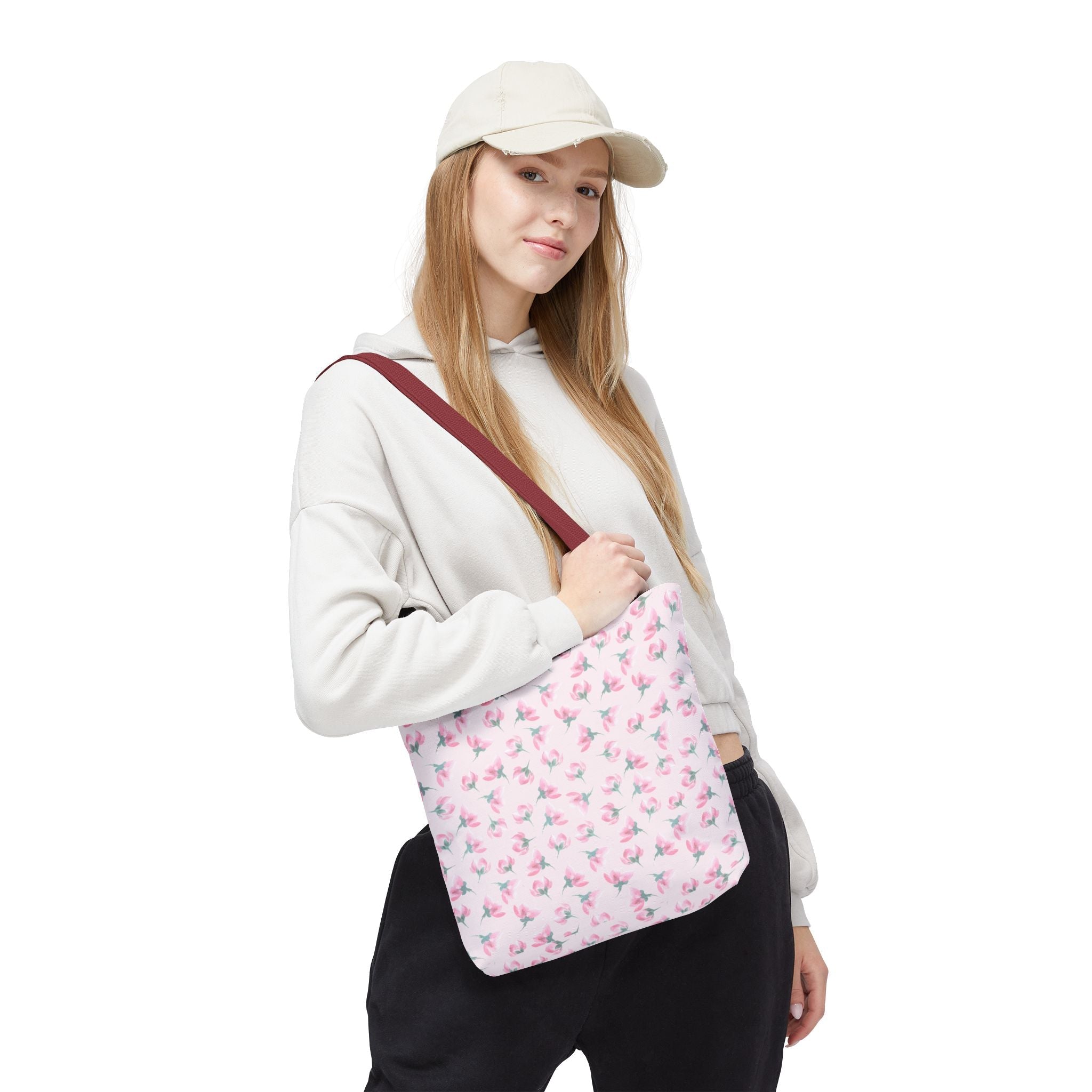 Customizable: Chic Floral Tote Bag, Versatile Shopping Bag, Pretty Grocery Tote, Cute Beach Bag, Stylish Gift for Her