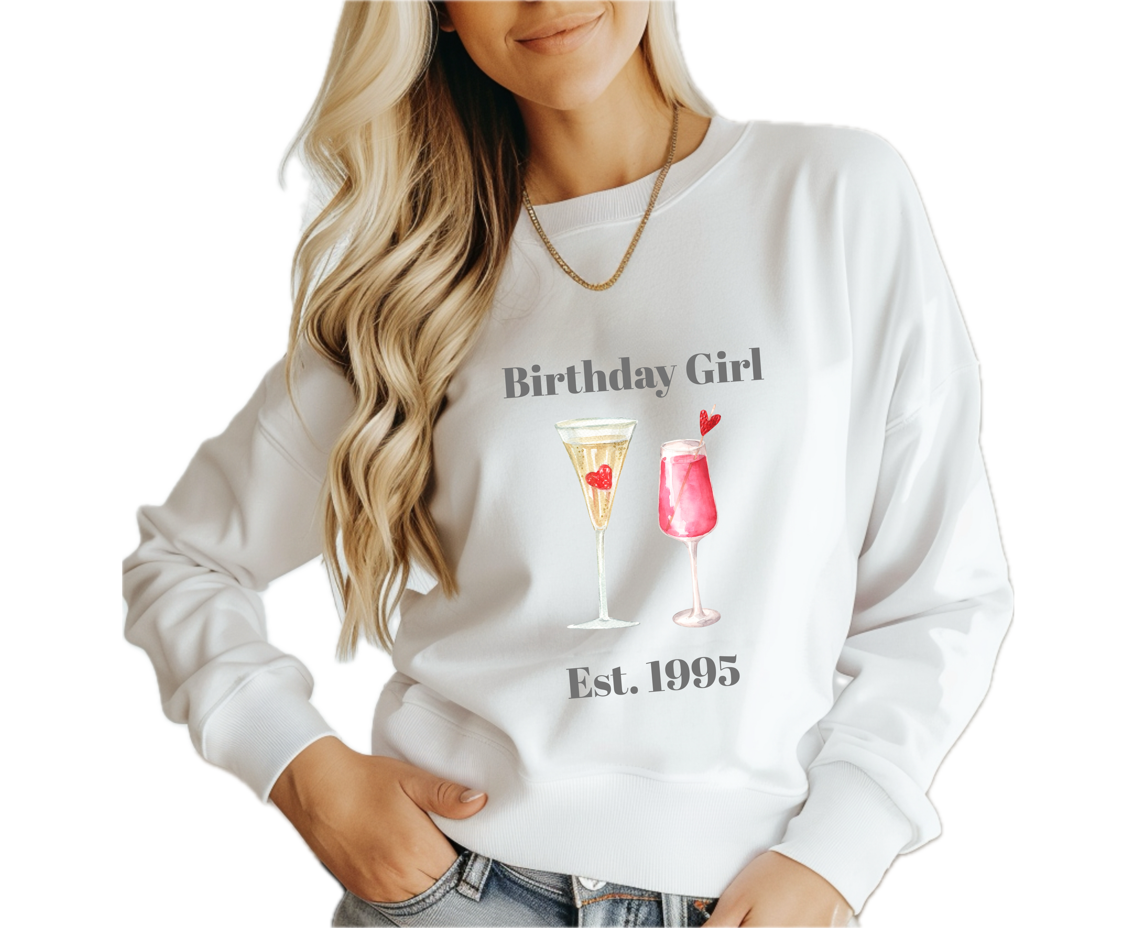 Customizable: Celebratory Drinks Crewneck Sweatshirt