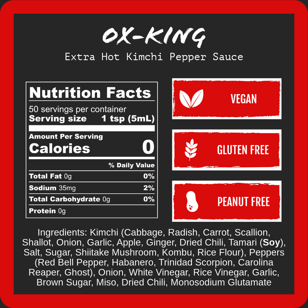 Ox-King - Extra Hot Fermented Kimchi (9oz)