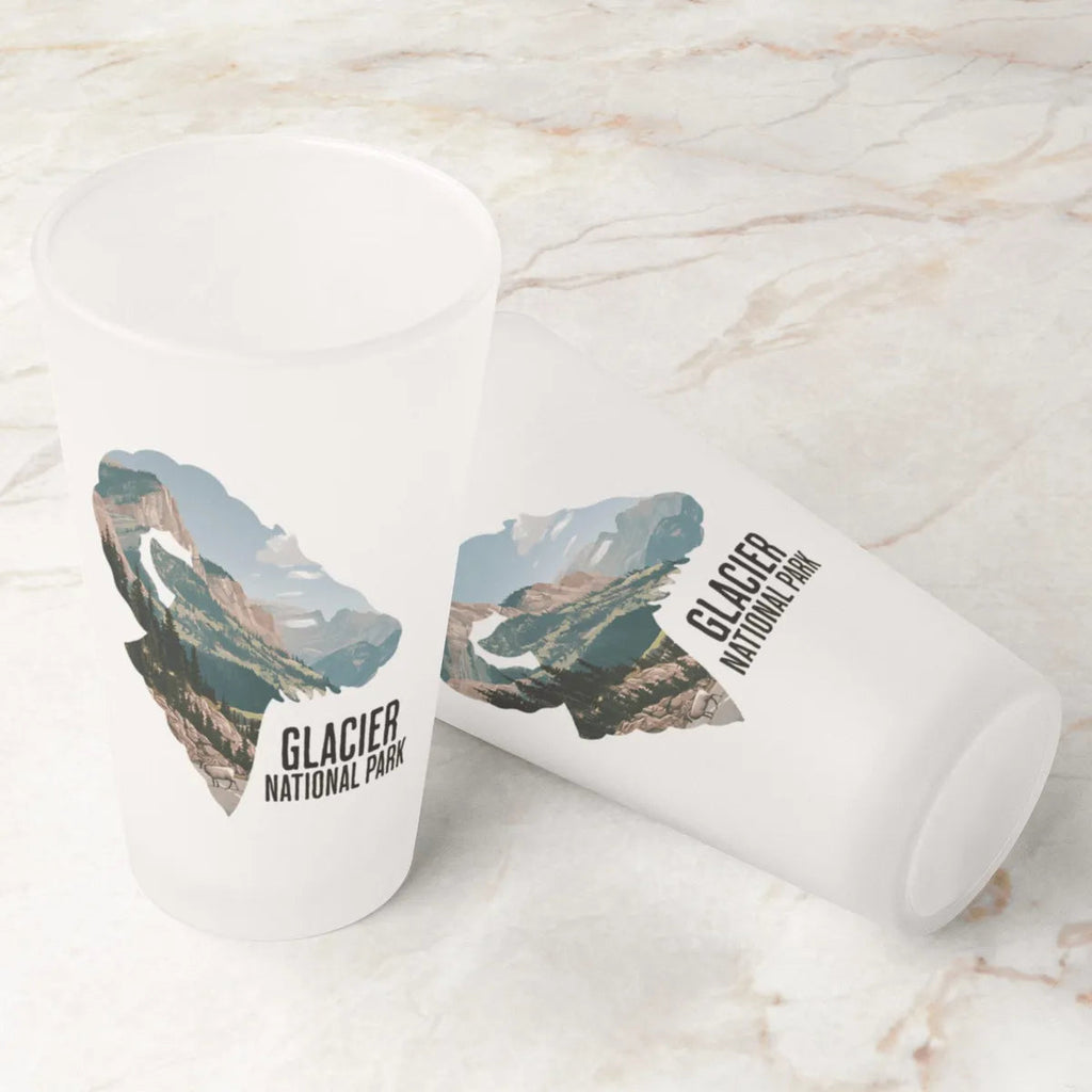 Glacier National Park Big Horned Sheep Frosted Pint
