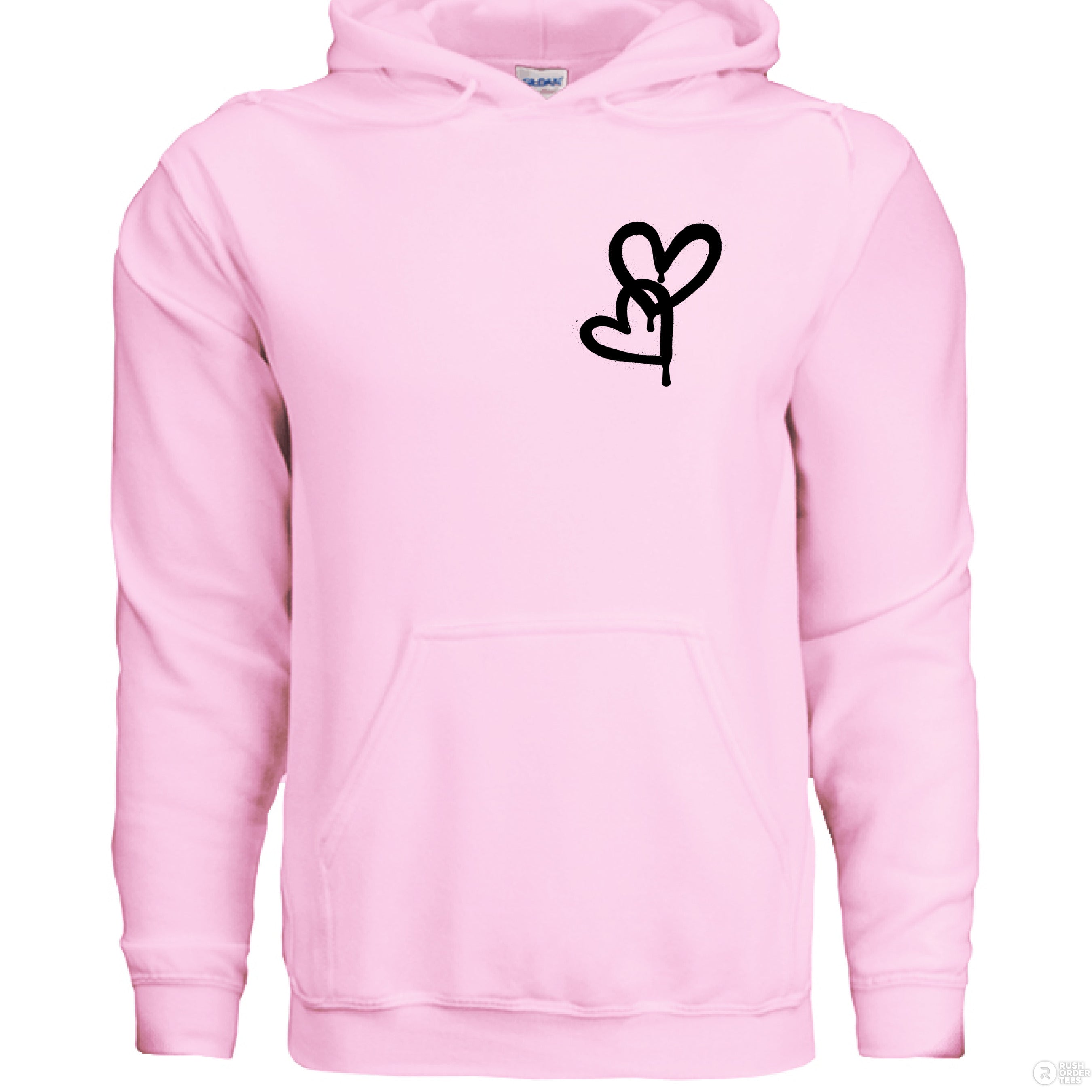 Customizable: Interlocking Graffiti Heart Heavy Blend Hoodie