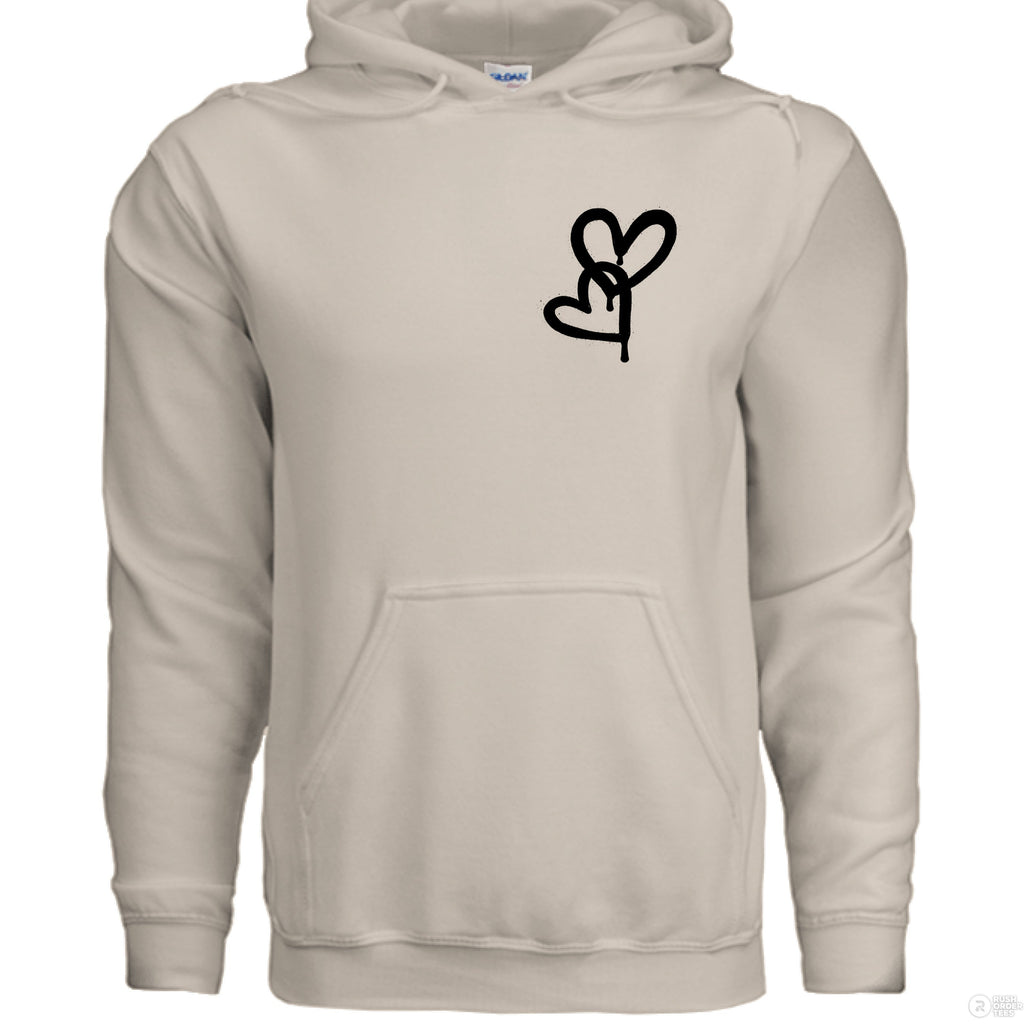 Customizable: Interlocking Graffiti Heart Heavy Blend Hoodie