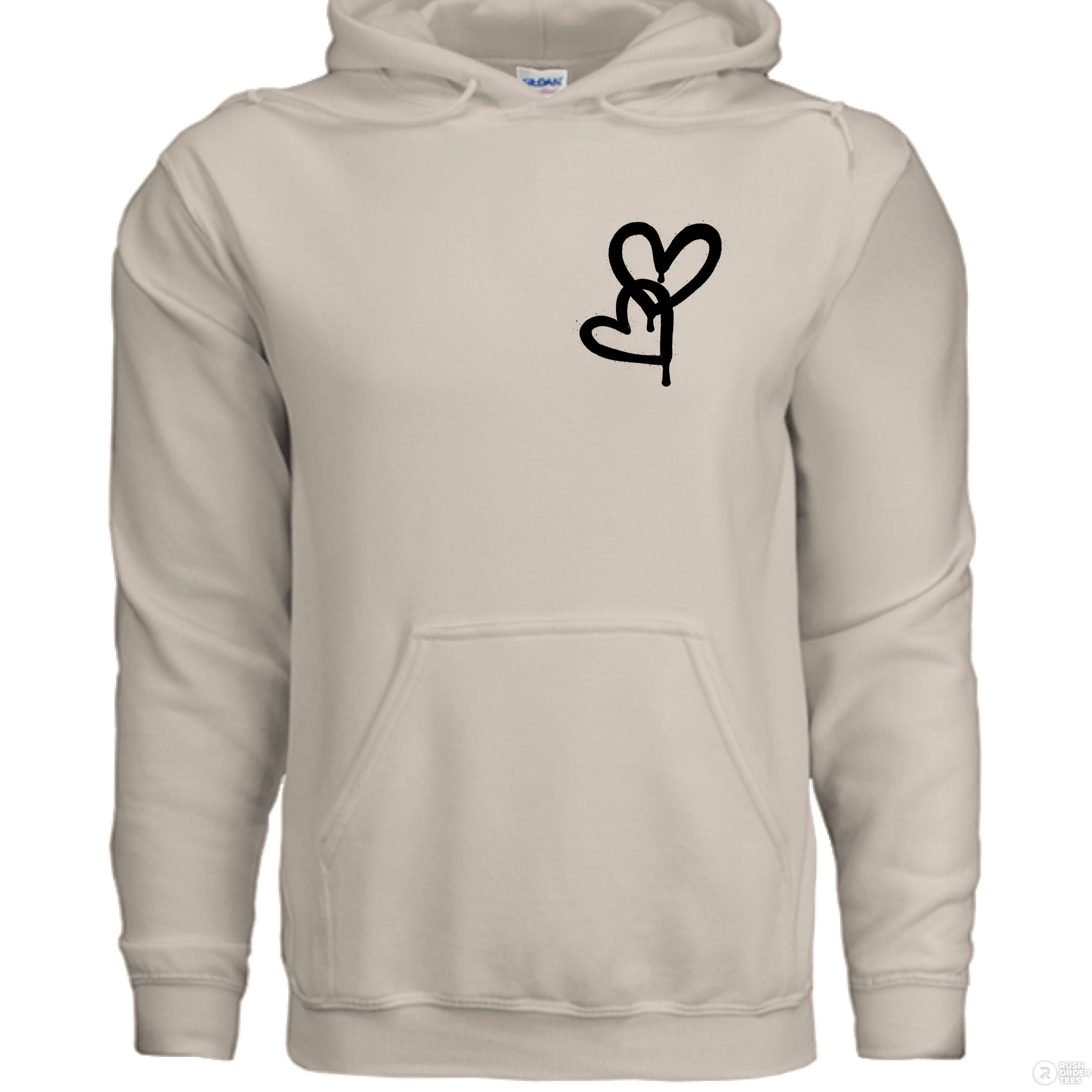 Customizable: Interlocking Graffiti Heart Heavy Blend Hoodie