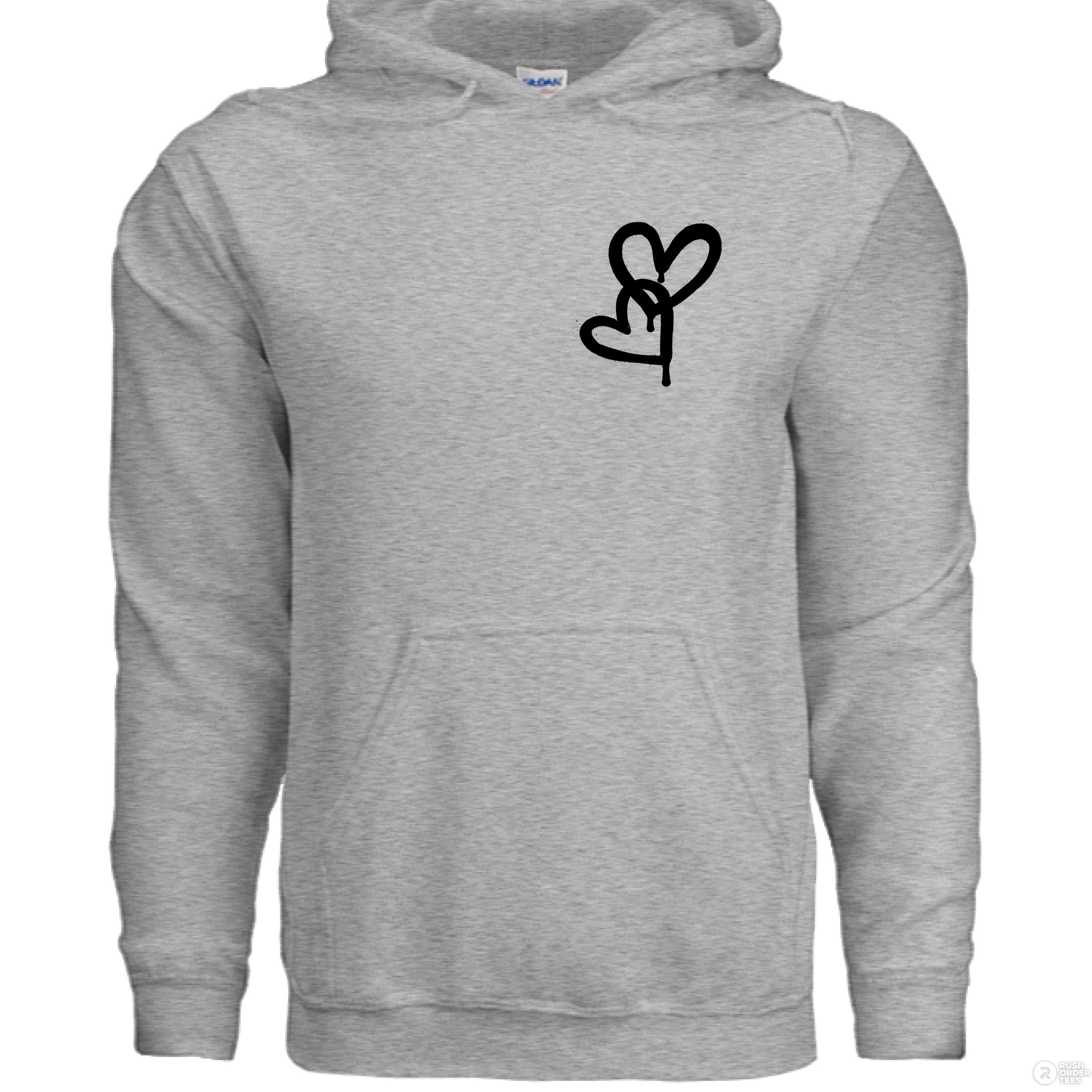 Customizable: Interlocking Graffiti Heart Heavy Blend Hoodie