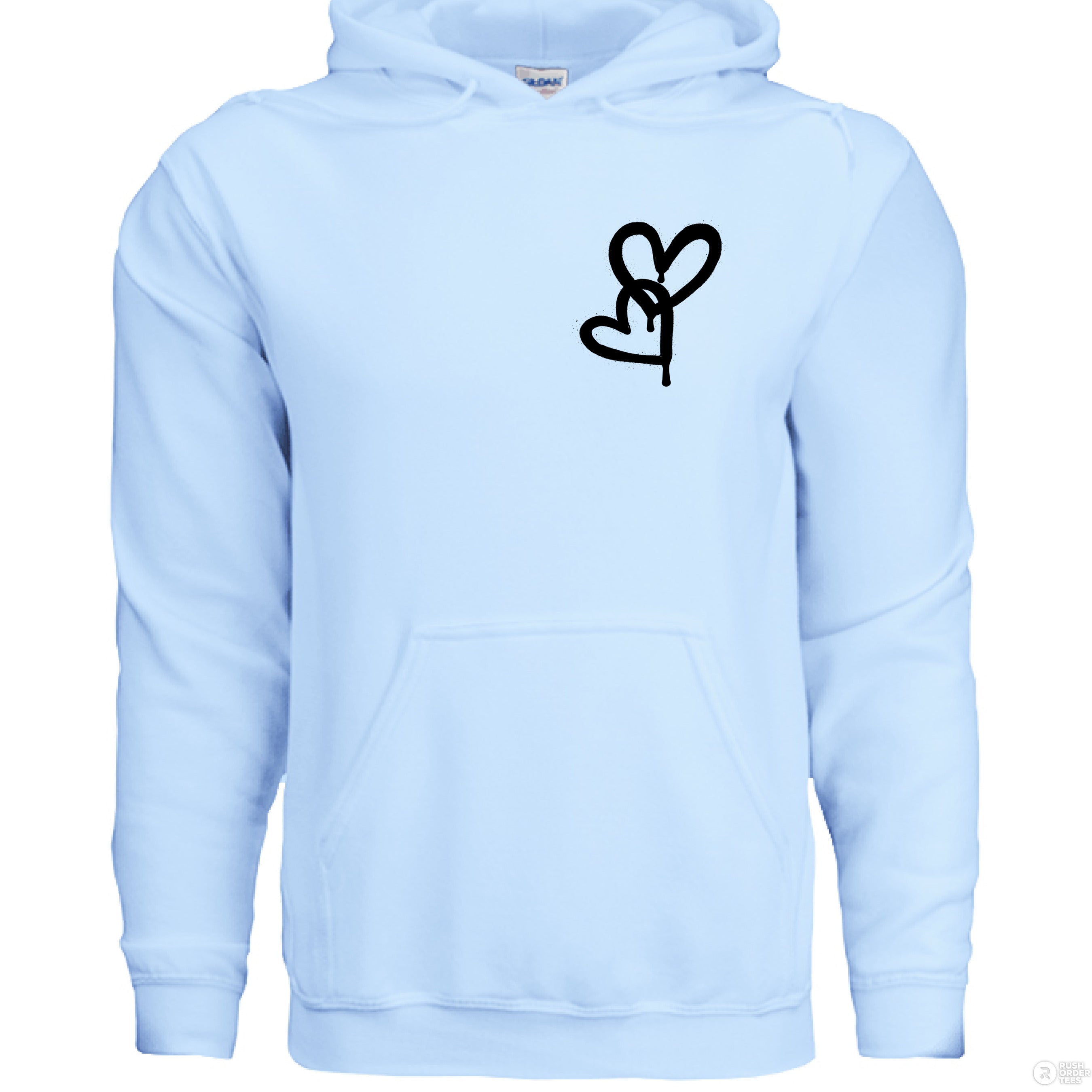 Customizable: Interlocking Graffiti Heart Heavy Blend Hoodie