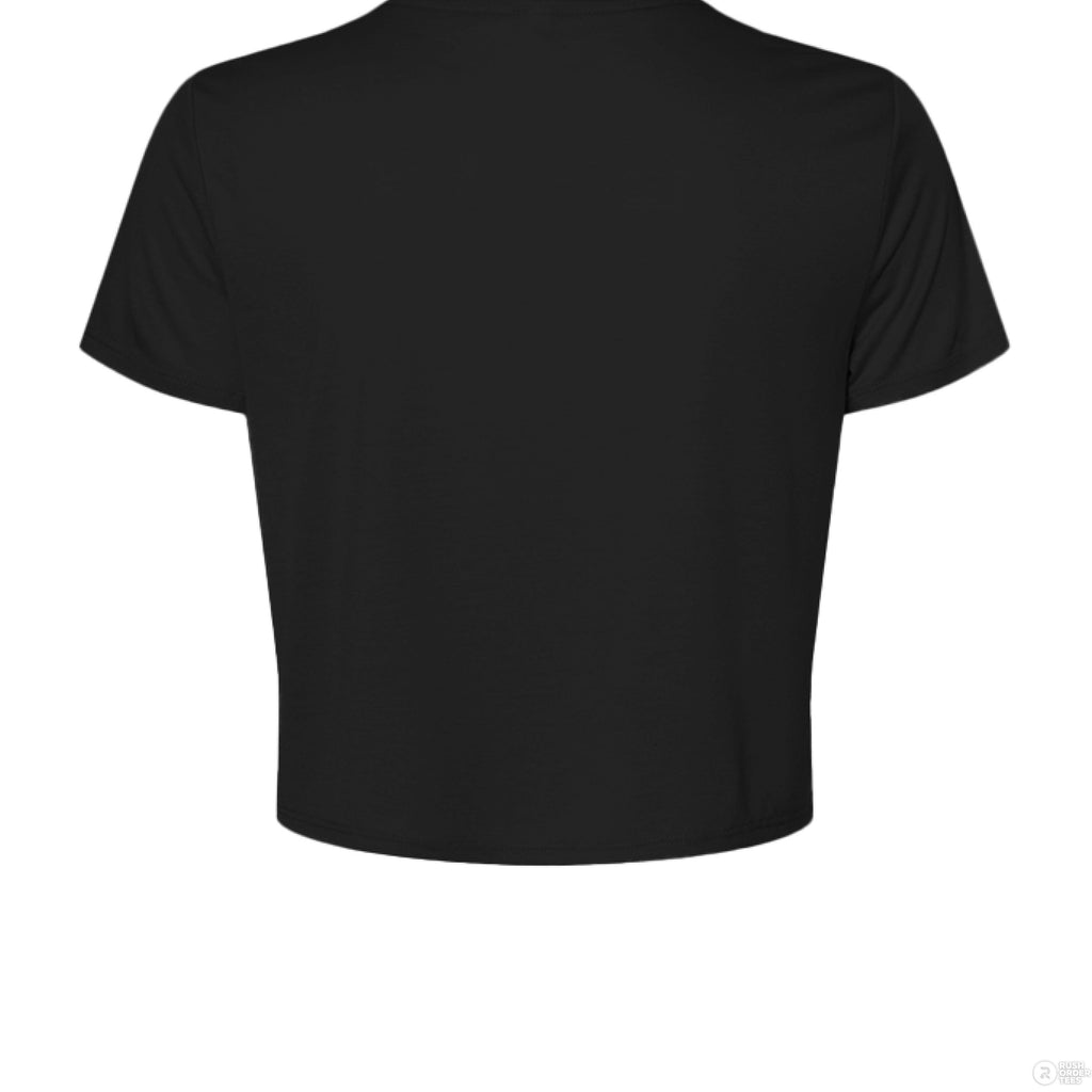Customizable: Orange Coquette Bow Flowy Cropped T-Shirt