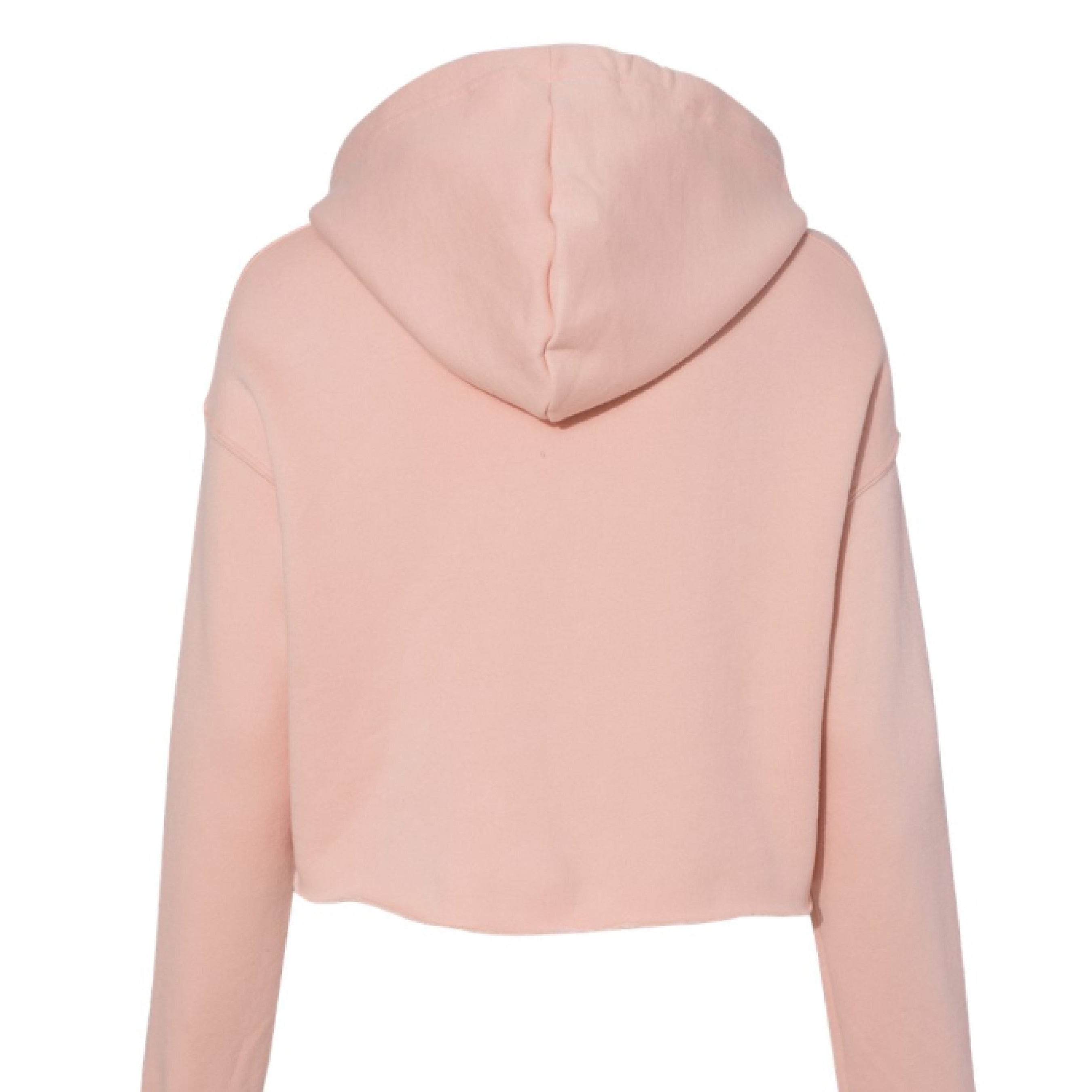 Customizable: Bride Interlocking Rings Cropped Fleece Hoodie