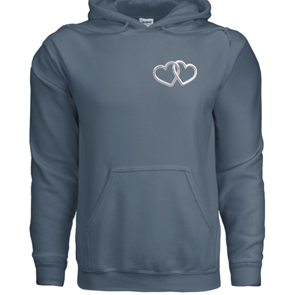 Customizable: Silver Interlocking Heart Hoodie